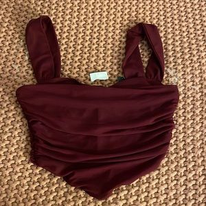 Burgundy corset